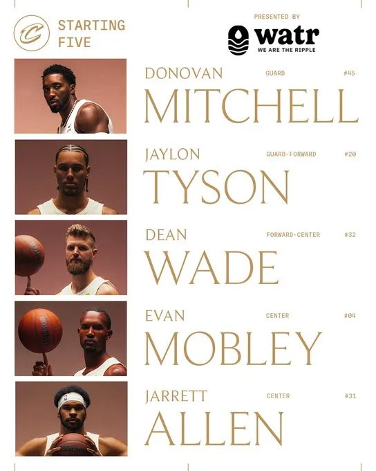 开云体育下载-骑士首发：泰森、迪恩-韦德、阿伦、莫布利、米切尔